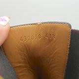 Gucci Karen Web Chelsea Boots Dark Brown Leather Size 41.5 Low-Heel Ankle Boots