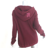FREECITY Superfluff Lux Zip-Up Hoodie Sweatshirt Deep Love Red Size 3