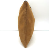 Clare V. Calf Hair Flat Clutch Camel