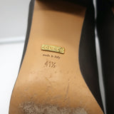 Gucci Karen Web Chelsea Boots Dark Brown Leather Size 41.5 Low-Heel Ankle Boots