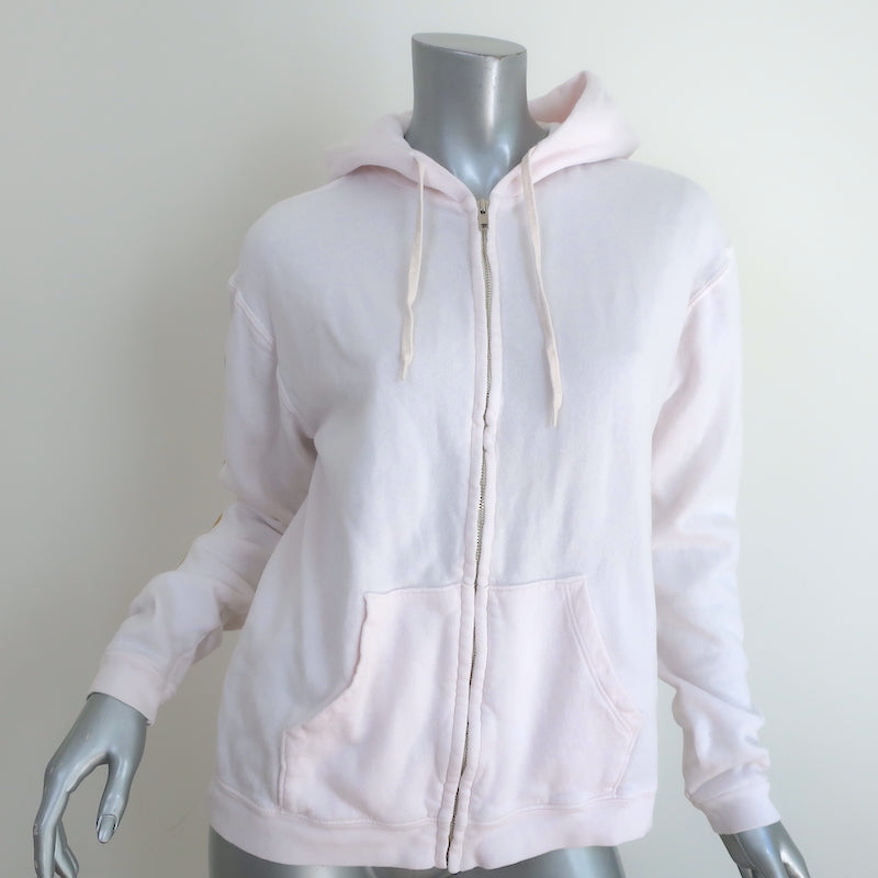 FREECITY Life Nature Love Palm Trees Hoodie Sweatshirt Light Pink Size 2
