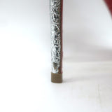 Christian Louboutin Degrastrass Pumps Silver Leather & PVC Size 41 US 8.5