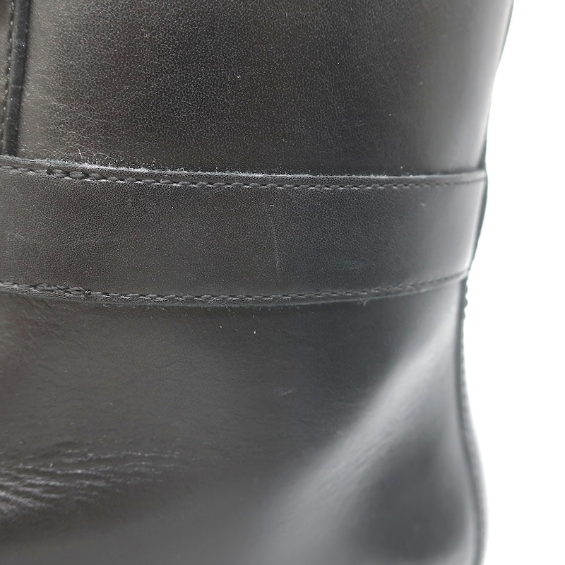 LAUREN Ralph Lauren Elridge Combat Boots Black Leather Size 8