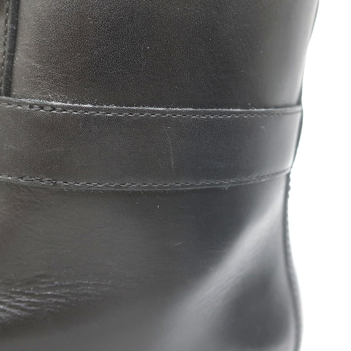 LAUREN Ralph Lauren Elridge Combat Boots Black Leather Size 8