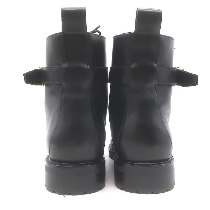 LAUREN Ralph Lauren Elridge Combat Boots Black Leather Size 8