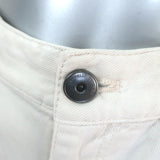 Brunello Cucinelli Relaxed Low Slung Jeans Ecru Distressed Denim Size US 6