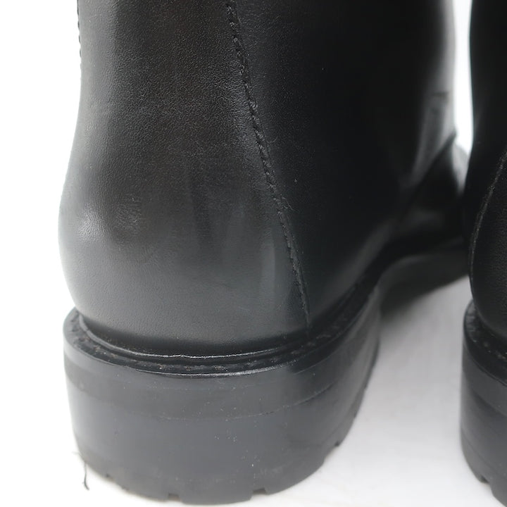 LAUREN Ralph Lauren Elridge Combat Boots Black Leather Size 8