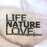 FREECITY Life Nature Love Palm Trees Hoodie Sweatshirt Light Pink Size 2