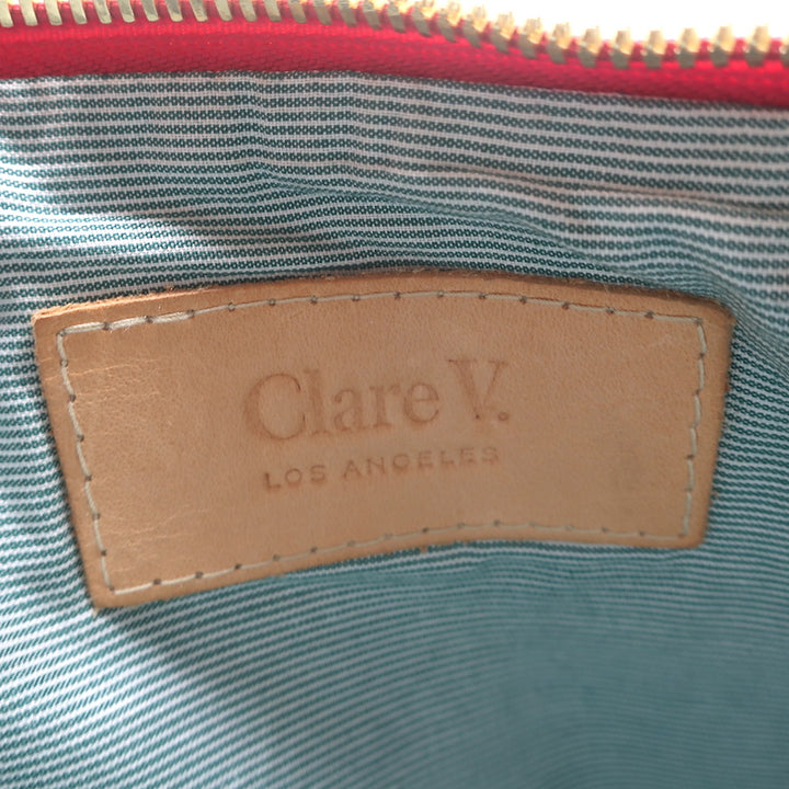 Clare V. Calf Hair Flat Clutch Camel