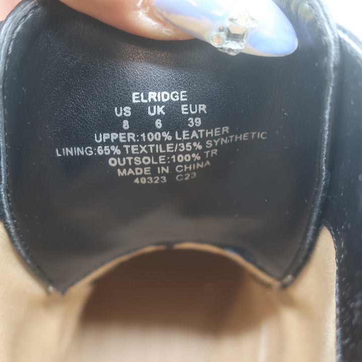 LAUREN Ralph Lauren Elridge Combat Boots Black Leather Size 8