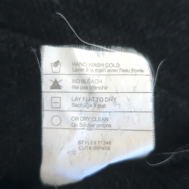 Vince Hooded Cardigan Black Cashmere-Blend Size Small Open Front Sweater