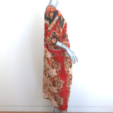 Mes Demoiselles Machu Kimono Jacket Red/Multi Floral Print Cotton One Size NEW