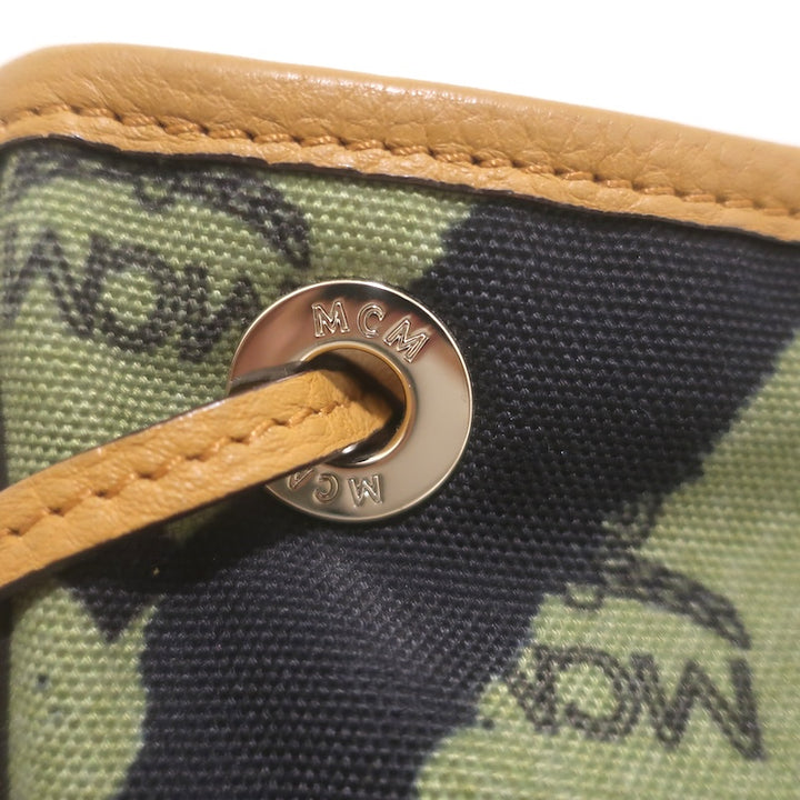 MCM x Patricia Field Liz Reversible Large Tote Olive/Brown Canvas Shoulder Bag
