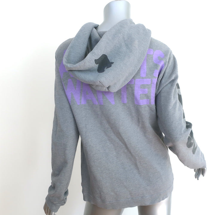 FREECITY Artists Wanted Zip-Up Hoodie Sweatshirt Gray Size 2