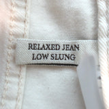 Brunello Cucinelli Relaxed Low Slung Jeans Ecru Distressed Denim Size US 6