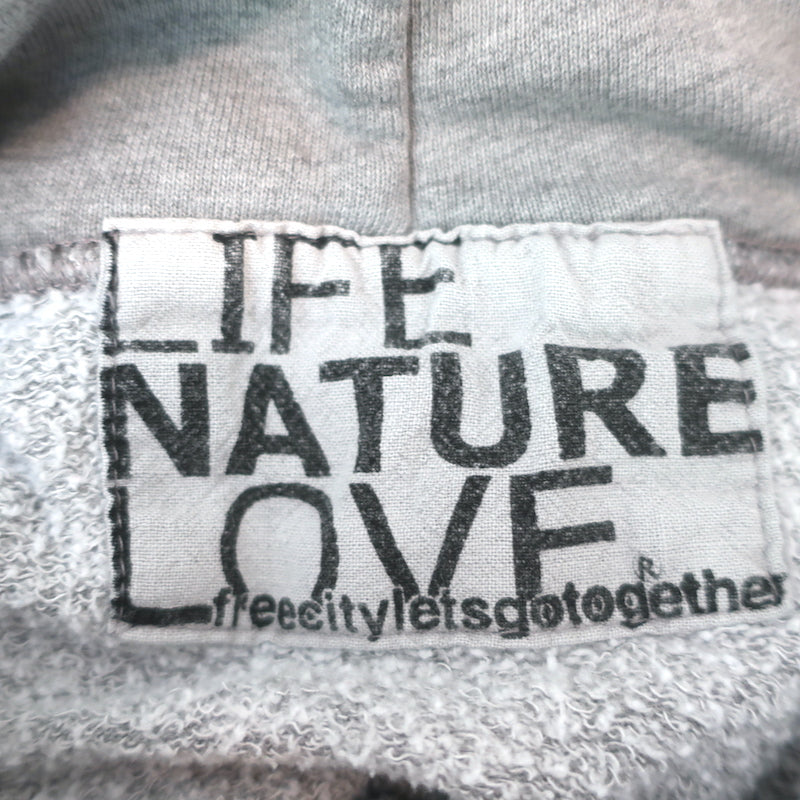 FREECITY Artists Wanted Zip-Up Hoodie Sweatshirt Gray Size 2