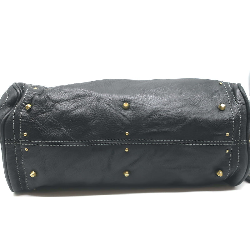 Chloe Paddington Shoulder Bag Black Leather