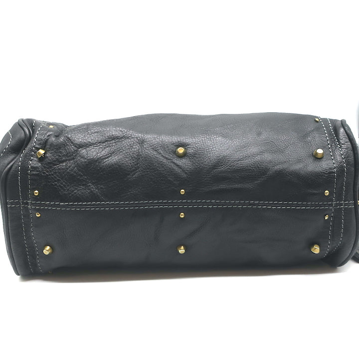 Chloe Paddington Shoulder Bag Black Leather