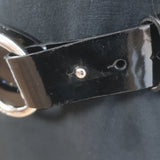 Ralph Lauren O-Ring Belt Black Patent Leather Size Small