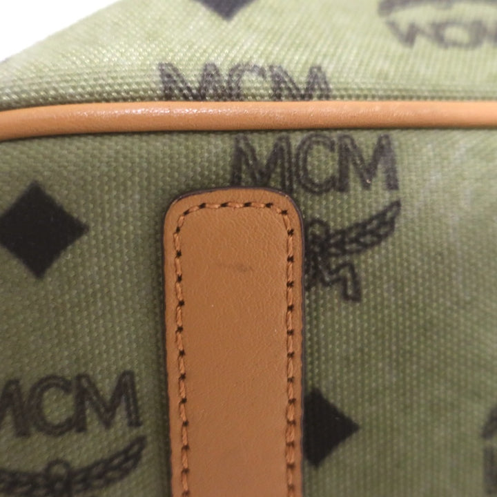 MCM x Patricia Field Liz Reversible Large Tote Olive/Brown Canvas Shoulder Bag