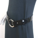 Ralph Lauren O-Ring Belt Black Patent Leather Size Small