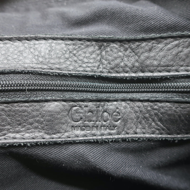 Chloe Paddington Shoulder Bag Black Leather