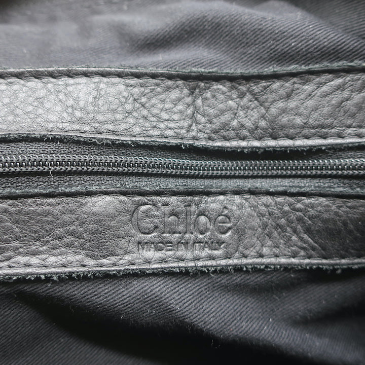 Chloe Paddington Shoulder Bag Black Leather