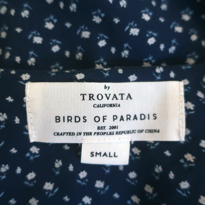 Trovata Birds of Paradis Kristi Midi Dress Navy Floral Print Size Small