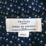 Trovata Birds of Paradis Kristi Midi Dress Navy Floral Print Size Small