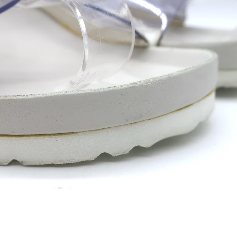 Manolo Blahnik x Birkenstock Arizona PVC Slide Sandals Clear/White Size 41