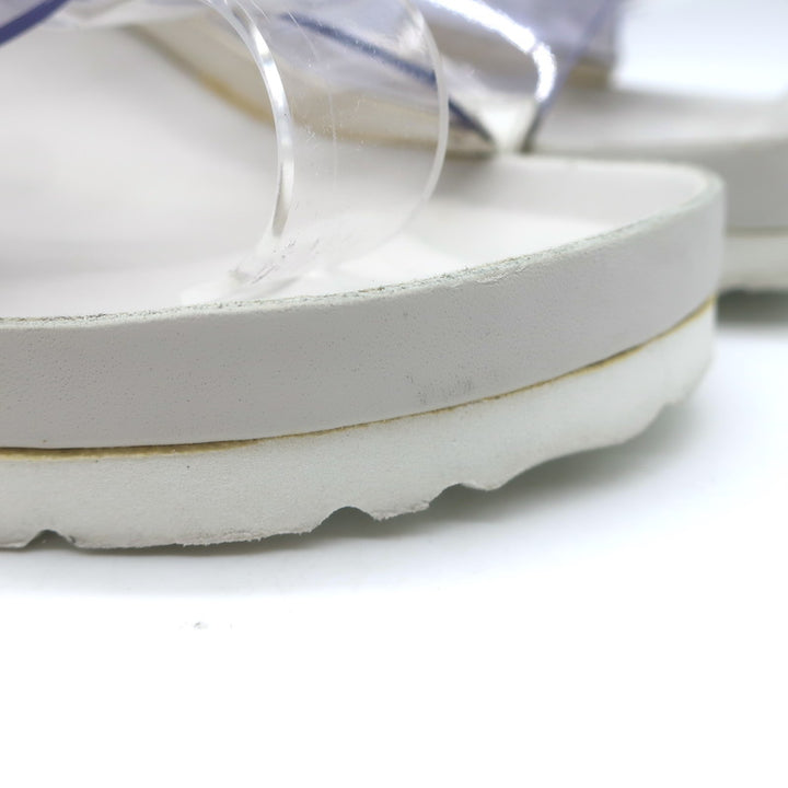Manolo Blahnik x Birkenstock Arizona PVC Slide Sandals Clear/White Size 41
