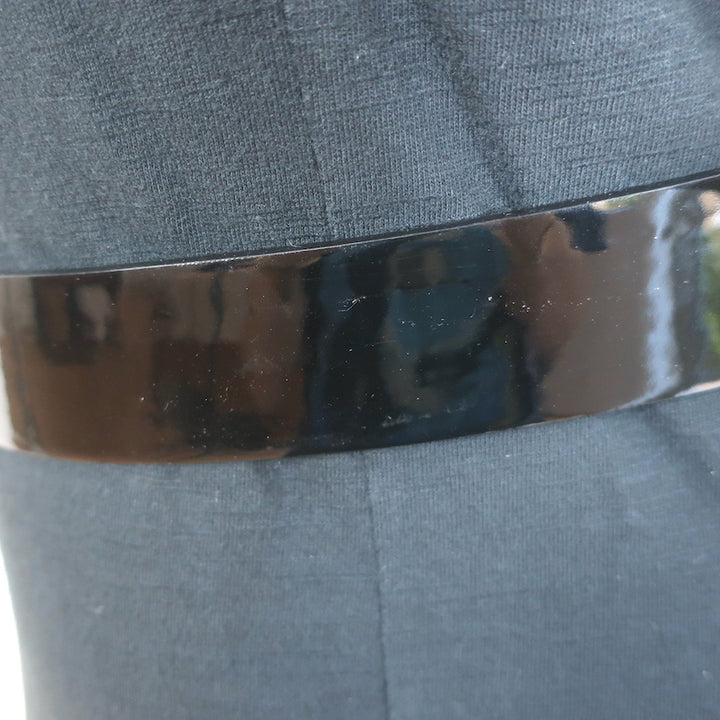 Ralph Lauren O-Ring Belt Black Patent Leather Size Small