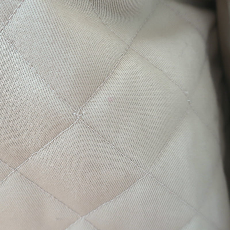 Nili Lotan Adaline Quilted Barn Jacket Beige Cotton &amp; Brown Corduroy Size Small