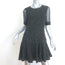 Rebecca Taylor Lace-Sleeve Mini Dress Black Polka Dot Print Crepe Size 8