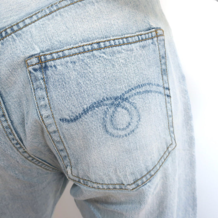 R13 Boyfriend Jeans Leva Blue Cotton Size 27