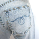 R13 Boyfriend Jeans Leva Blue Cotton Size 27