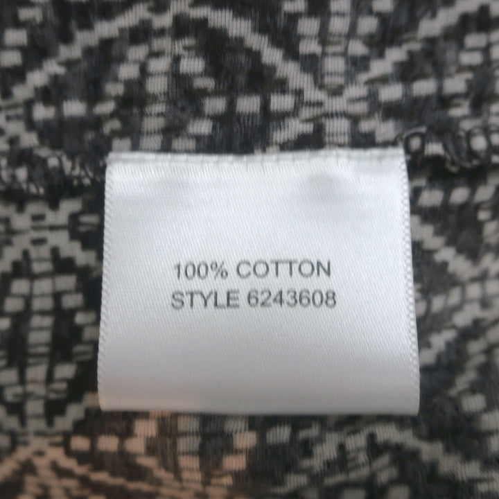 Tory Burch Sequin Tank Top Gray Printed Cotton Size Large