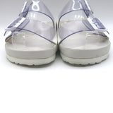 Manolo Blahnik x Birkenstock Arizona PVC Slide Sandals Clear/White Size 41