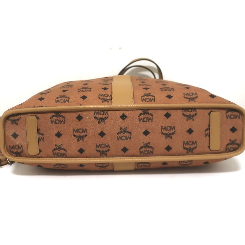MCM x Patricia Field Liz Reversible Large Tote Olive/Brown Canvas Shoulder Bag