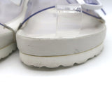 Manolo Blahnik x Birkenstock Arizona PVC Slide Sandals Clear/White Size 41