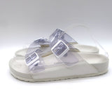 Manolo Blahnik x Birkenstock Arizona PVC Slide Sandals Clear/White Size 41