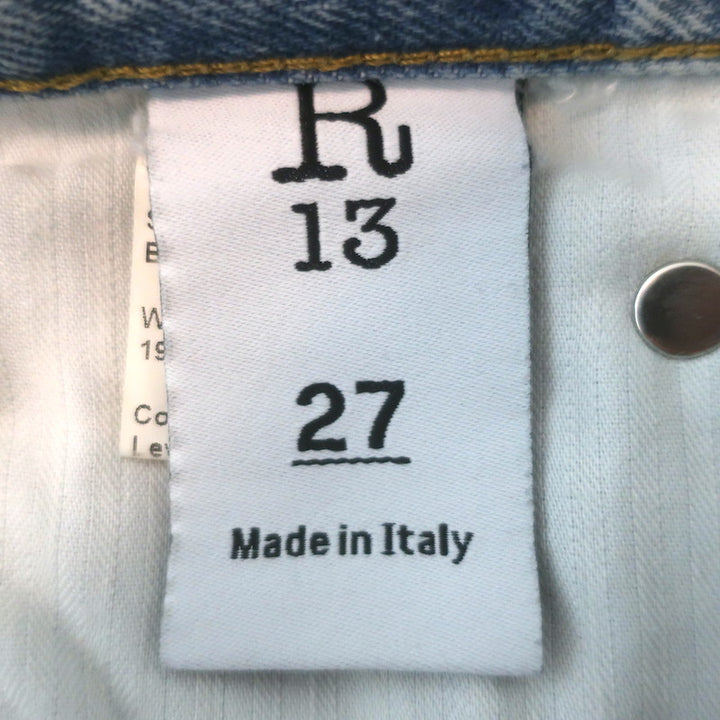 R13 Boyfriend Jeans Leva Blue Cotton Size 27