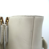 Gucci Kensington GG Supreme Crystal Buckle Boots Cream Canvas & Leather Size 38