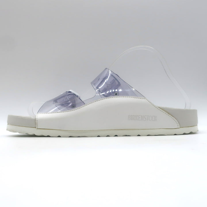 Manolo Blahnik x Birkenstock Arizona PVC Slide Sandals Clear/White Size 41