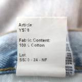 R13 Boyfriend Jeans Leva Blue Cotton Size 27