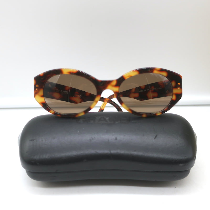 Chanel CC Tortoise Shell Oval Sunglasses 03517 71340