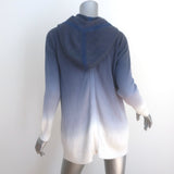 Splendid Dove Hooded Cardigan Navy/White Dip Dye Ribbed Knit Size Extra Small