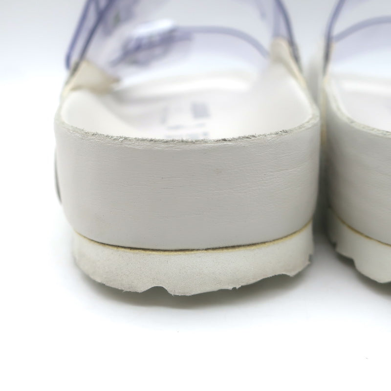 Manolo Blahnik x Birkenstock Arizona PVC Slide Sandals Clear/White Size 41