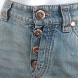 Brunello Cucinelli Boyish Fit Low Slung Tapered Jeans Faded Blue Size US 4