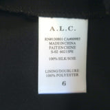 A.L.C. Serena Mini Dress Black Floral Print Silk Size 6